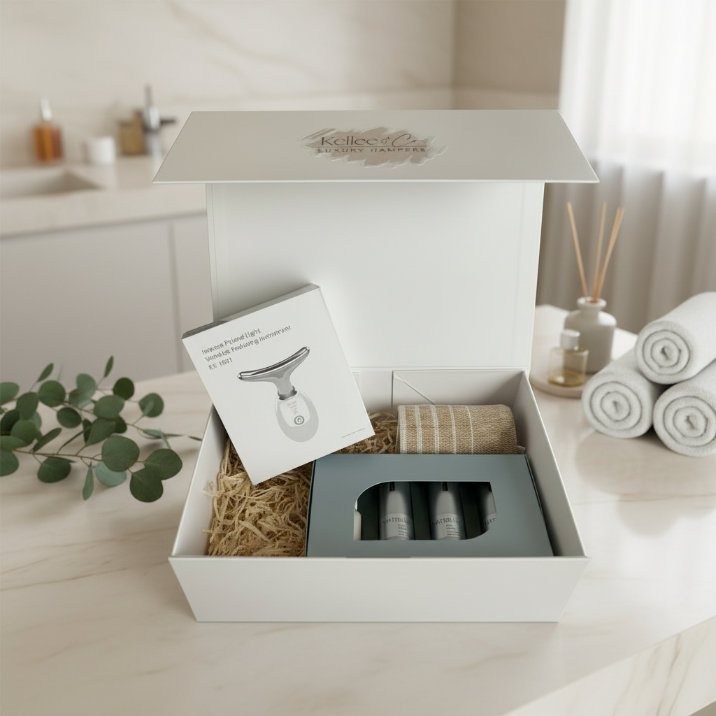 Luxury spa background hamper photo