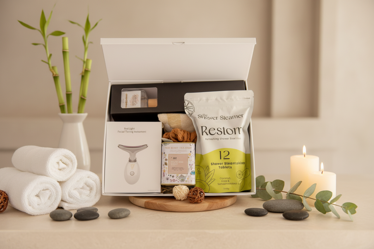 Wellness Signature Hamper in Spa Environment